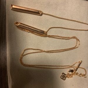 Kendra Scott Shelton rose gold necklace